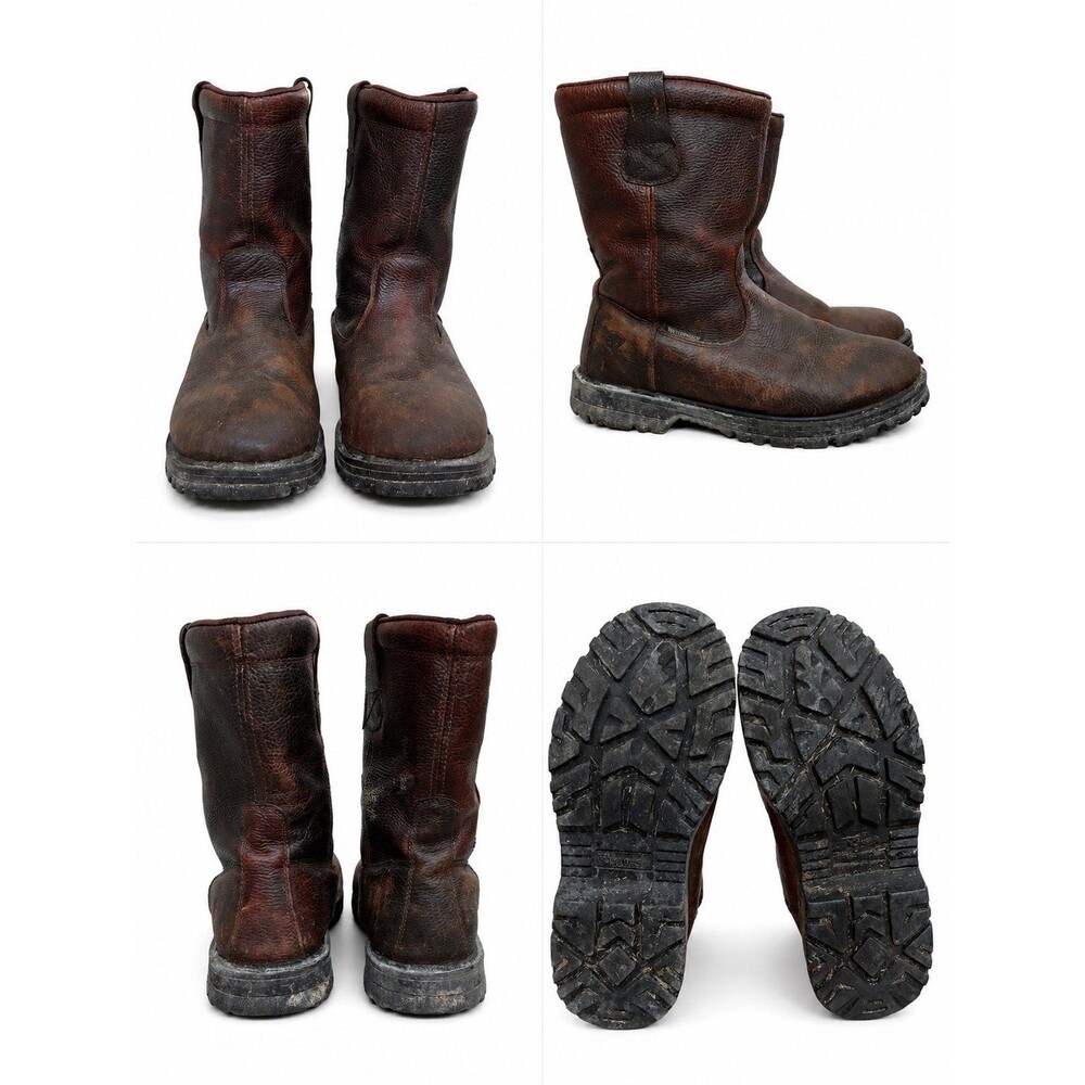 Herman Survivors AVAS Men’s 10W Waterproof Leather Pull-On Work Boots Brown